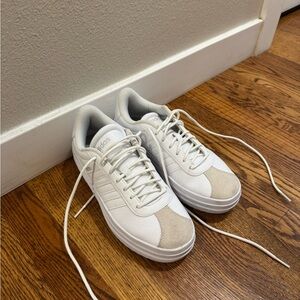 Adidas women’s White and Beige Sneakers